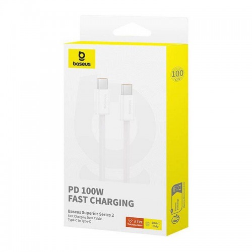 Дата кабель Baseus Superior 2 Fast Charging Type-C to Type-C 100W (1m) (P10365200211-03) (Moon White)