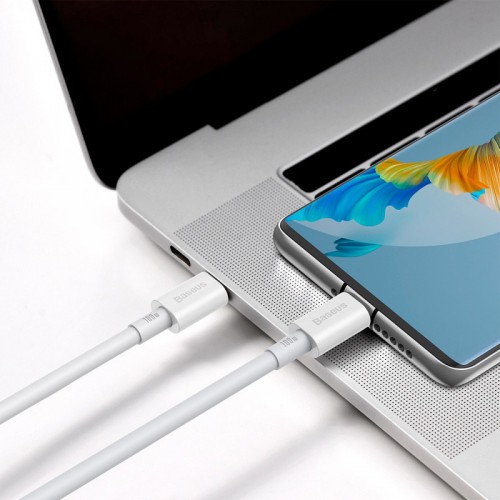 Дата кабель Baseus Superior 2 Fast Charging Type-C to Type-C 100W (1m) (P10365200211-03) (Moon White)