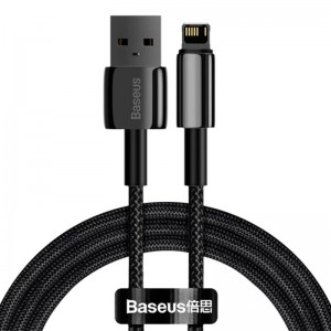 Дата кабель Baseus Tungsten Gold USB to Lightning Cable 2.4A (1m) (CALWJ-0) (Black)