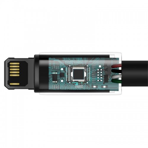 Дата кабель Baseus Tungsten Gold USB to Lightning Cable 2.4A (1m) (CALWJ-0) (Black)