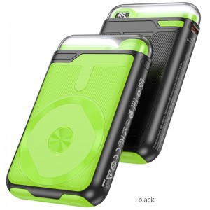 Power Bank BOROFONE BJ69 Skillful PD20W с БЗУ 10000 mAh (Black / Green)