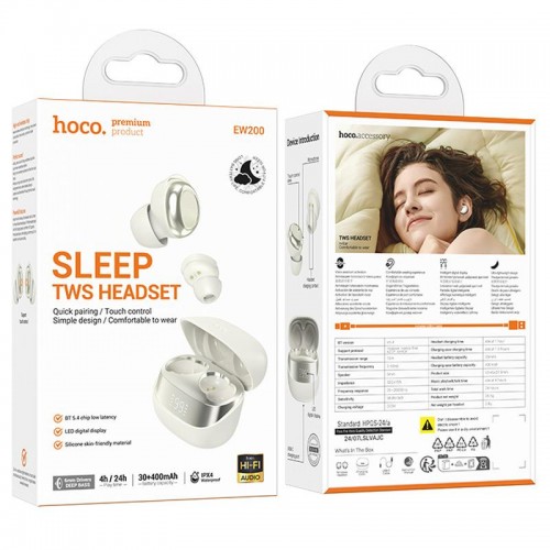Беспроводные TWS наушники Hoco EW200 Elegant (Milky White)
