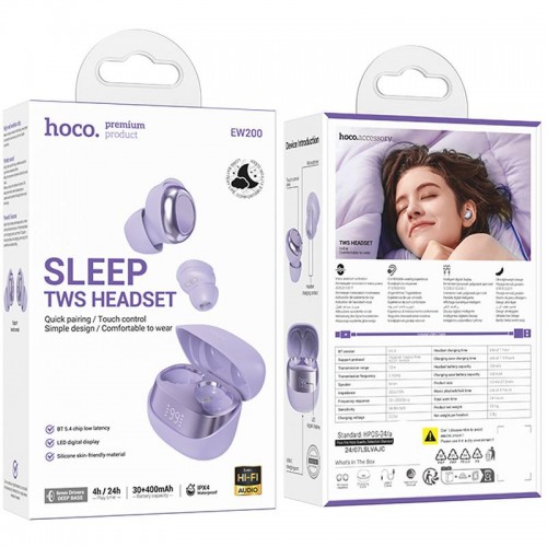 Беспроводные TWS наушники Hoco EW200 Elegant (Purple)