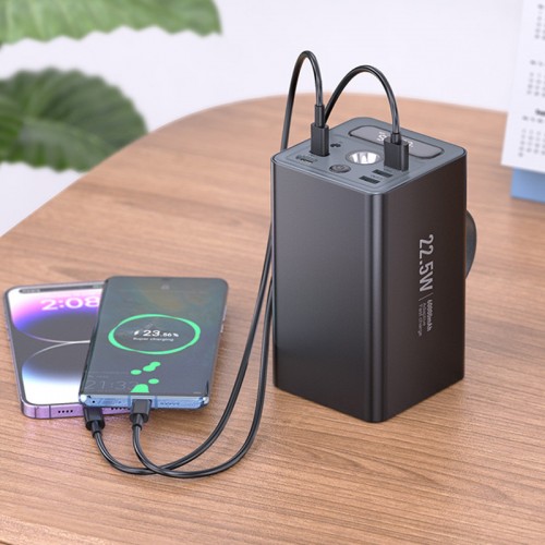 Power Bank Hoco J138 22.5W+PD20W+DC12V 60000 mAh (Black)