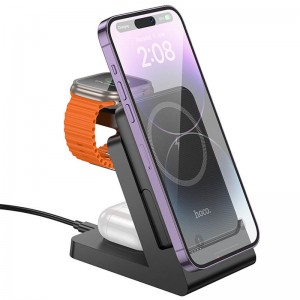 Power Bank + зарядная станция Hoco J149 Victory 3in1 magnetic с БЗУ 5000 mAh (Black)