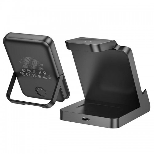 Power Bank + зарядная станция Hoco J149 Victory 3in1 magnetic с БЗУ 5000 mAh (Black)