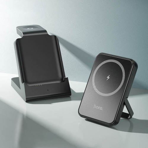 Power Bank + зарядная станция Hoco J149 Victory 3in1 magnetic с БЗУ 5000 mAh (Black)