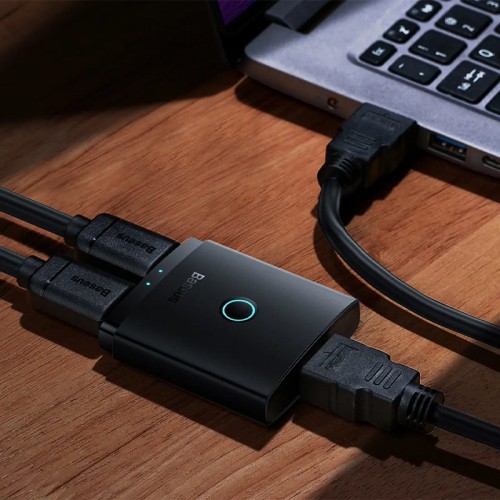 Переходник Baseus Hub AirJoy Series 2-in-1 Bidirectional HDMI Switch (B01331105111-0)(Cluster Black)