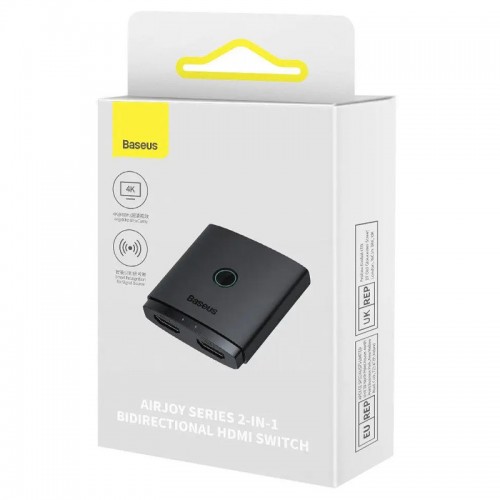 Переходник Baseus Hub AirJoy Series 2-in-1 Bidirectional HDMI Switch (B01331105111-0)(Cluster Black)