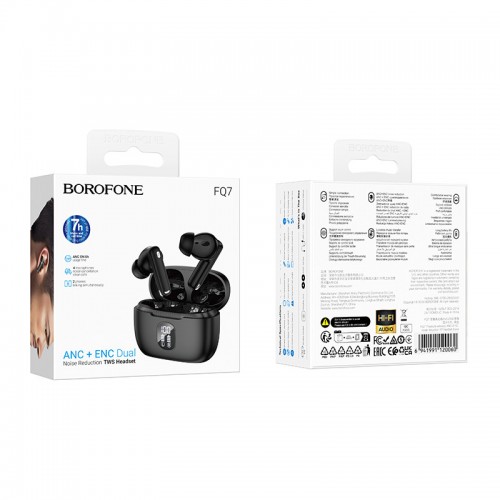 Бездротові TWS навушники BOROFONE FQ7 Treasure ANC+ENC (Black)