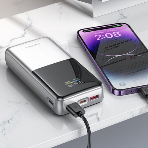 Power Bank BOROFONE BJ75A Foinse 22.5W+PD20W with display 20000 mAh (Silver)