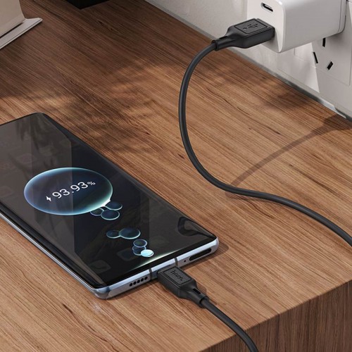 Дата кабель Hoco X90 Cool silicone USB to Type-C (1m) (Black)