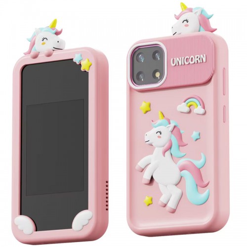 Дитяча фотокамера-смартфон P1 Plus з чохлом (Pink)