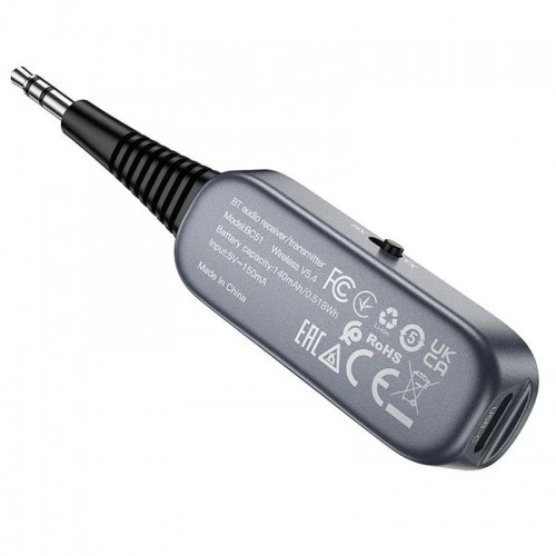 Bluetooth AUX аудио ресивер/трансмиттер BOROFONE BC51 Clear way (Metal grey)