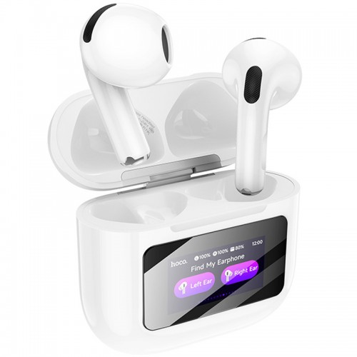 Беспроводные TWS наушники Hoco EW73 Randy with Touch Screen (с дисплеем) (White)