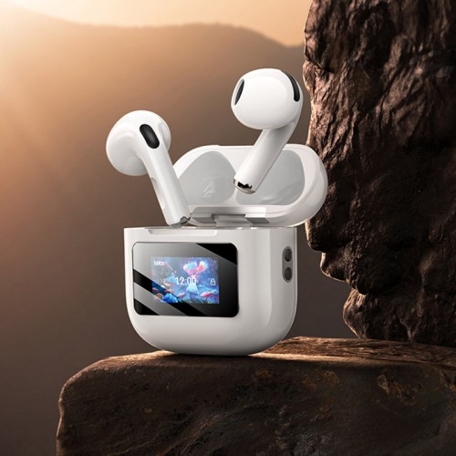 Беспроводные TWS наушники Hoco EW73 Randy with Touch Screen (с дисплеем) (White)