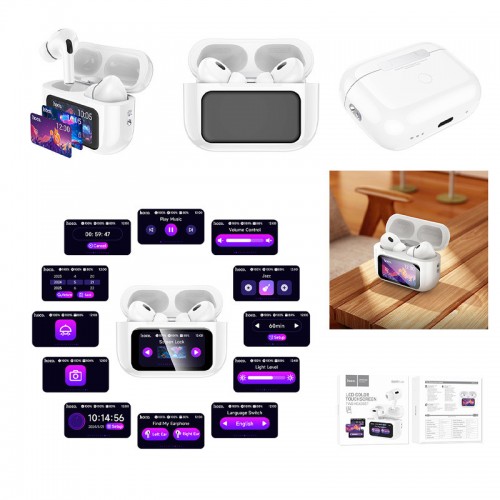 Беспроводные TWS наушники Hoco EW72 Lite Soar with Touch Screen (с дисплеем) (White)