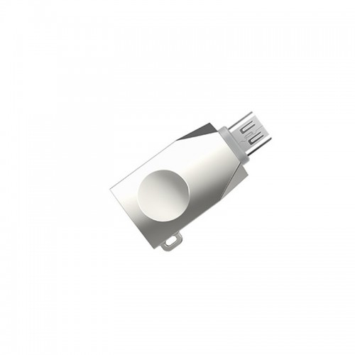 Переходник Hoco UA10 OTG USB to MicroUSB (Silver)
