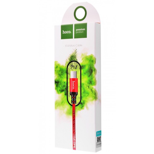 Дата кабель Hoco X14 Times Speed Micro USB Cable (2m) (Red)
