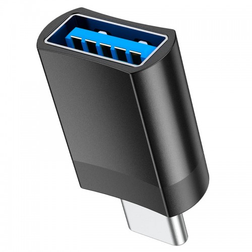 Переходник Hoco UA17 Type-C Male to USB Female USB3.0 (Black)
