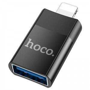Переходник Hoco UA17 Lightning Male to USB Female USB2.0 (Black)