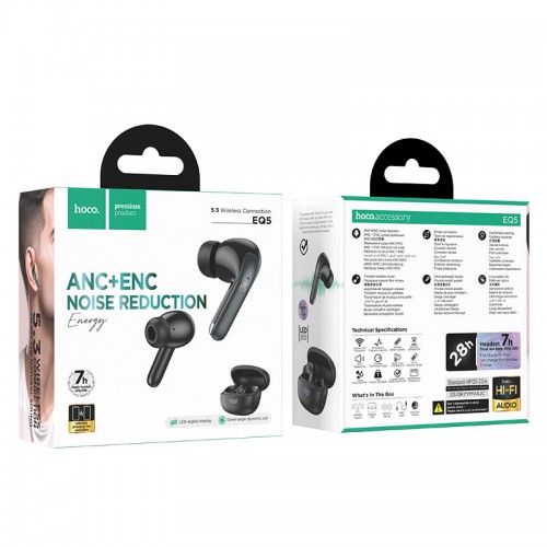 Беспроводные TWS наушники Hoco EQ5 Energy (Black)