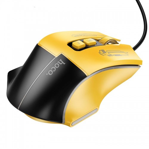 Мышь Hoco GM31 Overlord luminous (Black / Yellow)