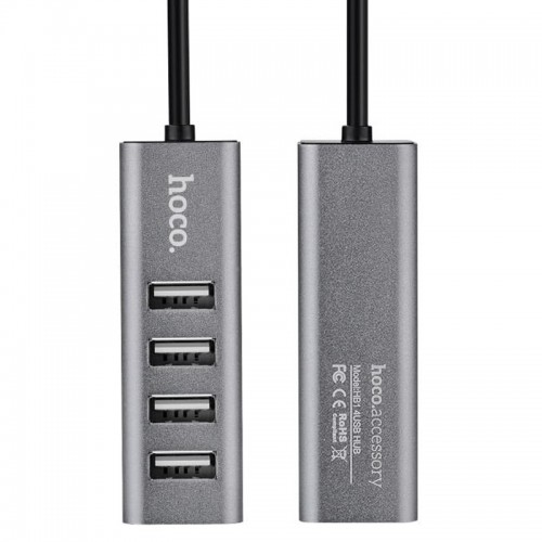 Переходник HUB Hoco HB1 USB to USB 2.0 (4 port) (1m)