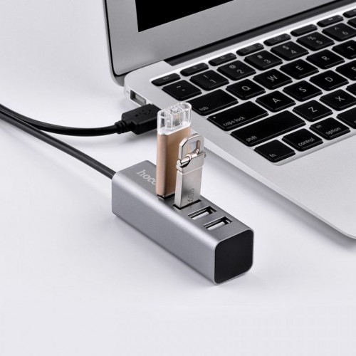Переходник HUB Hoco HB1 USB to USB 2.0 (4 port) (1m)