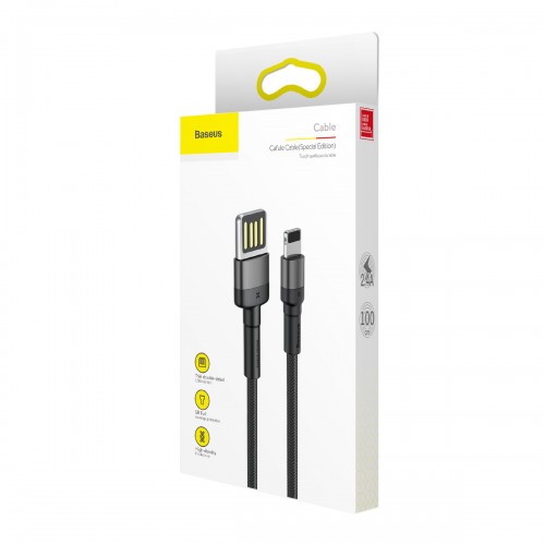 Дата кабель Baseus Cafule Lightning Cable Special Edition 2.4A (1m) (CALKLF-G)