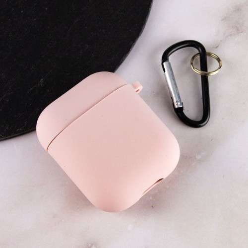 Силиконовый футляр с микрофиброй для наушников Airpods 1/2