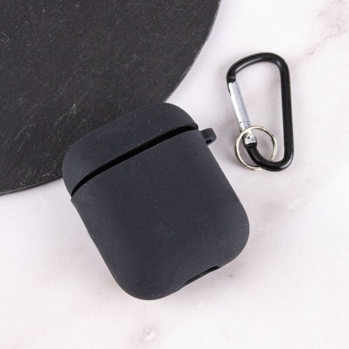 Силиконовый футляр с микрофиброй для наушников Airpods 1/2