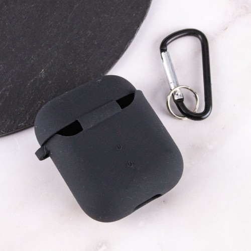 Силиконовый футляр с микрофиброй для наушников Airpods 1/2