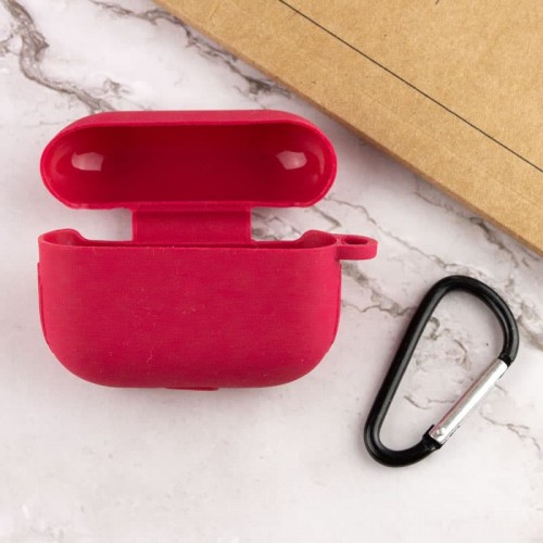 Силіконовий футляр New з карабіном для навушників Airpods Pro