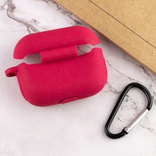 Силіконовий футляр New з карабіном для навушників Airpods Pro
