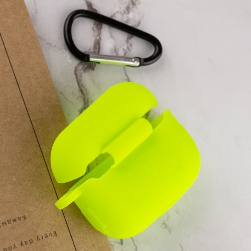 Силіконовий футляр New з карабіном для навушників Airpods Pro
