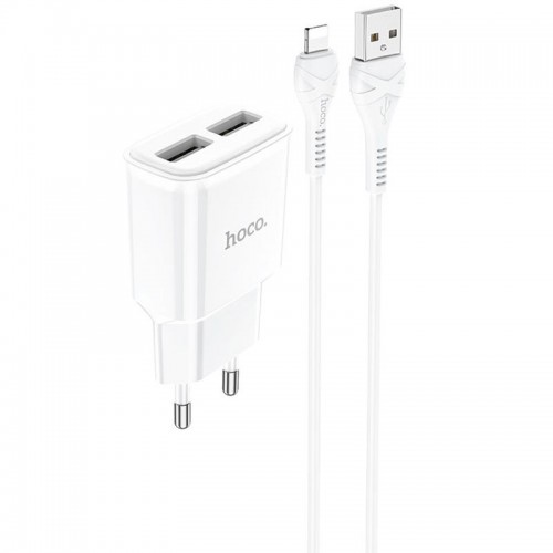 СЗУ Hoco C88A Star round 2.4A (2USB-A) + кабель USB to Lightning