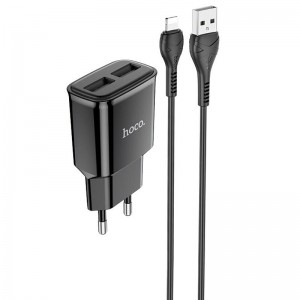 СЗУ Hoco C88A Star round 2.4A (2USB-A) + кабель USB to Lightning