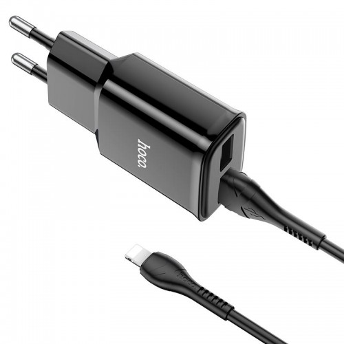 МЗП Hoco C88A Star round 2.4A (2USB-A) + кабель USB to Lightning