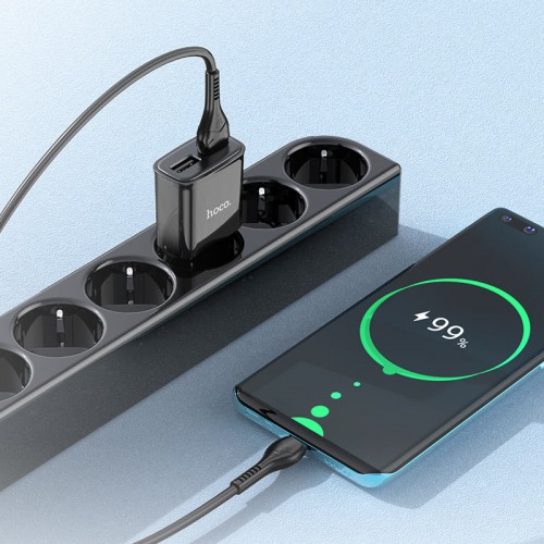 СЗУ Hoco C88A Star round 2.4A (2USB-A) + кабель USB to Type-C