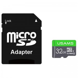 Карта памяти Usams US-ZB118 (TF High Speed Card) microSDHC Class 10 - 32GB (с адаптером)