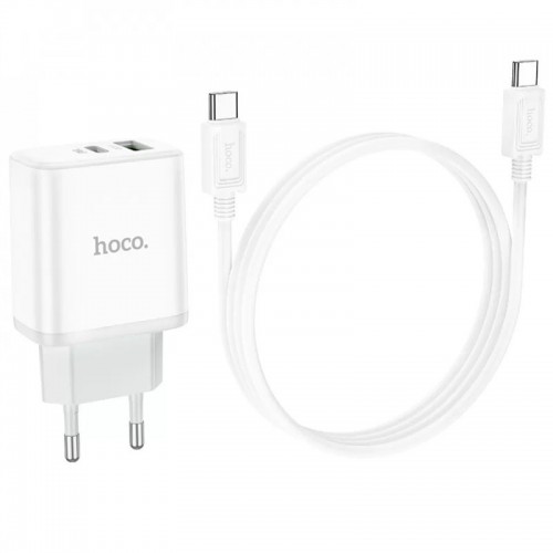 МЗП Hoco C105A Stage PD20W+QC3.0 (1USB-A/1C) + кабель Type-C to Type-C