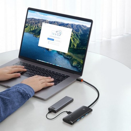 Переходник HUB Baseus Lite Series 4in1 (Type-C to 4xUSB 3.0) 1m (WKQX03)