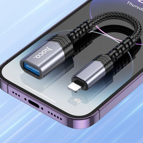 Переходник Hoco UA24 Lightning male to USB female 2.0