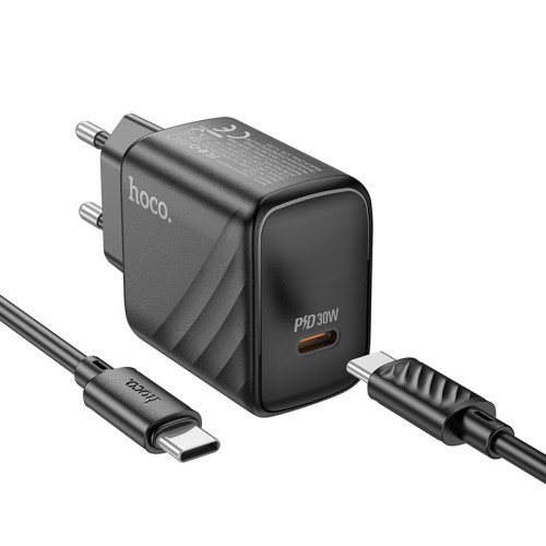 СЗУ Hoco CS22A Value PD30W (1USB-C) + кабель Type-C to Type-C