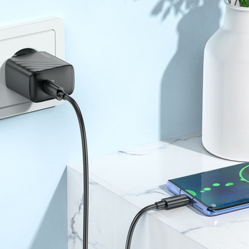 СЗУ Hoco CS22A Value PD30W (1USB-C) + кабель Type-C to Type-C