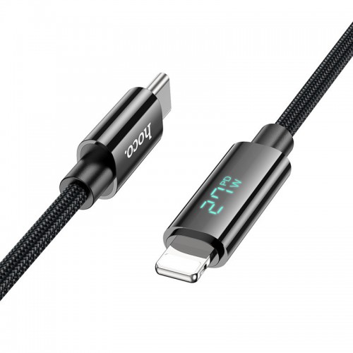 Дата кабель Hoco U125 Benefit 27W Type-C to Lightning with display (1.2m)