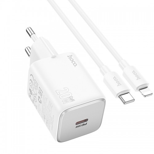 СЗУ Hoco N40 Mighty PD20W (1USB-C) + кабель Type-C to Lightning