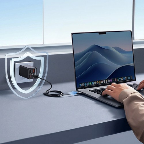 СЗУ Baseus GaN6 Pro OS 65W (2USB-A/2C) + кабель Type-C to Type-C (P10162701)