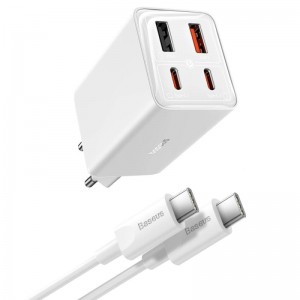 СЗУ Baseus GaN6 Pro OS 65W (2USB-A/2C) + кабель Type-C to Type-C (P10162701)